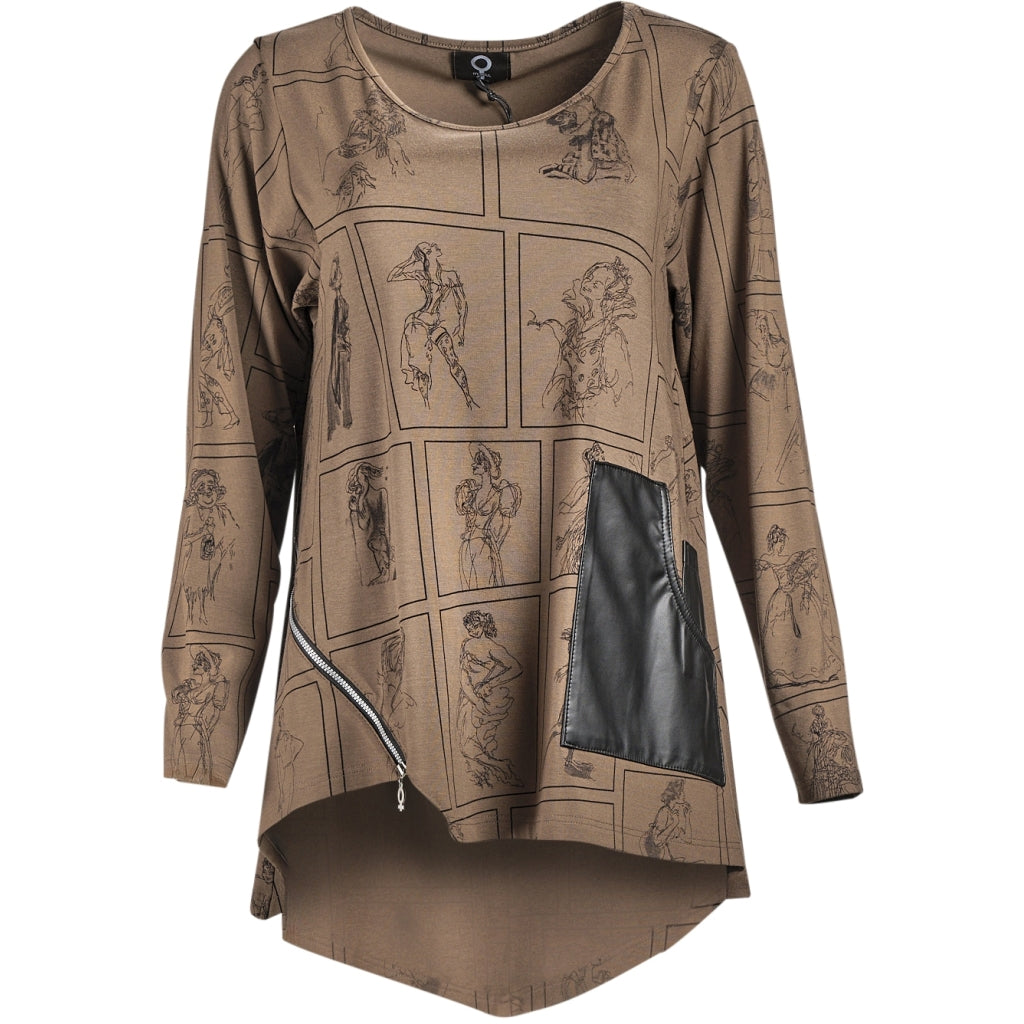 My Soul CARTOON TUNIC WITH DETAILS Tunic Brown