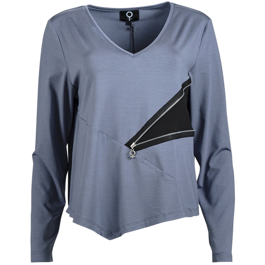 My Soul Jersey longsleeve with zipper T-shirt Blue