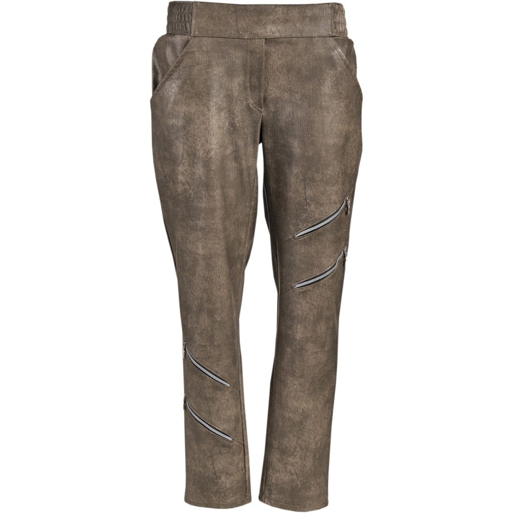 My Soul NAPPA PANTS WITH ZIPPER DETAILS Pants Brown