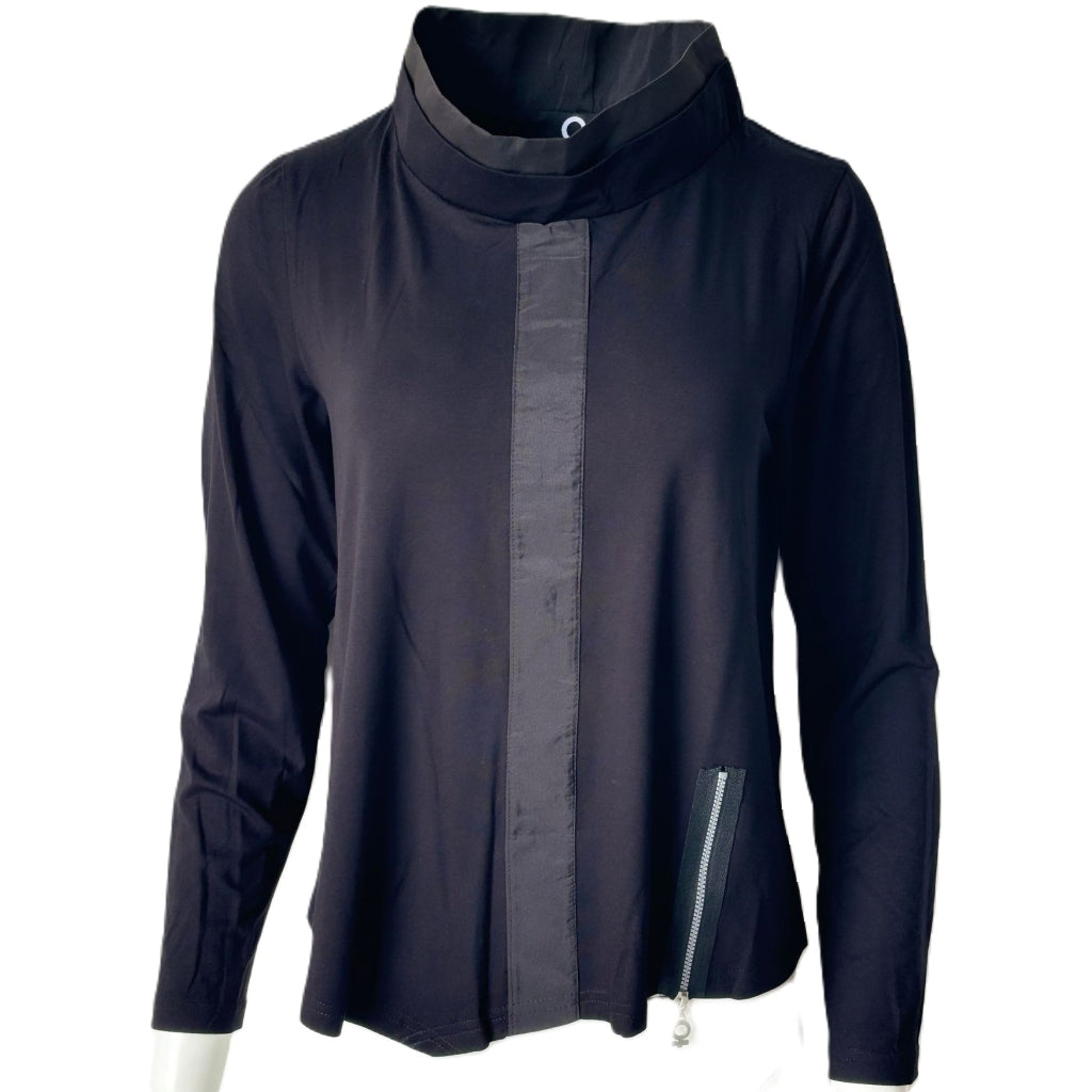 My Soul FOOTPRINT T-SHIRT WITH DETAILS T-shirt PLAIN BLACK