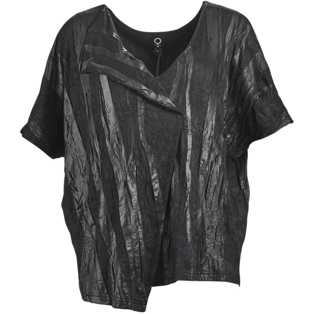 My Soul Top with leather look print Top Black