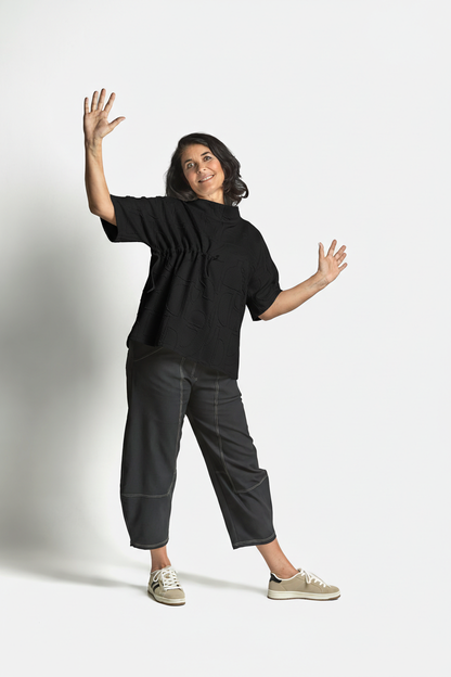 DOUBLE BLOUSE - Black