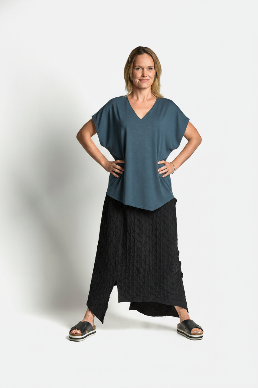 JERSEY TOP - PLAIN BLUE