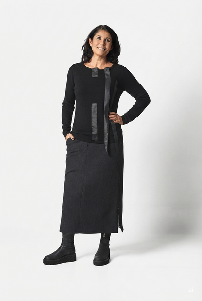 PRINT T-SHIRT - PLAIN BLACK