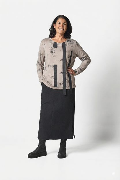PRINT T-SHIRT - Sand