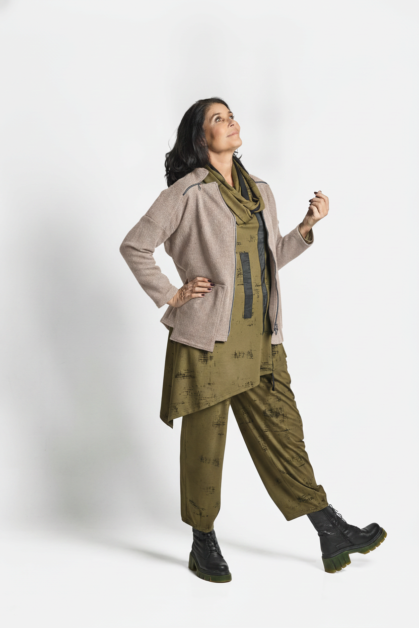 CRINCLE JACKET - Sand