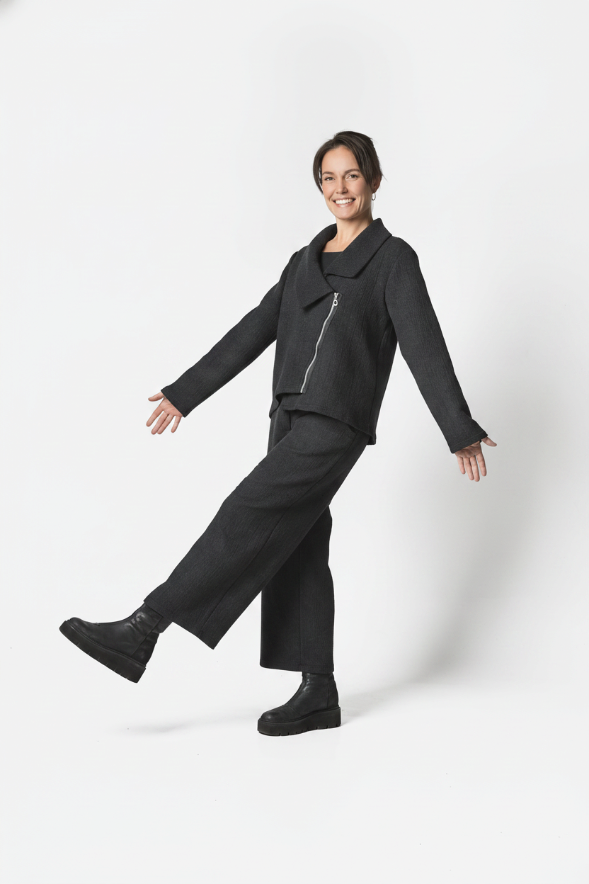 CRINCLE JACKET - Black