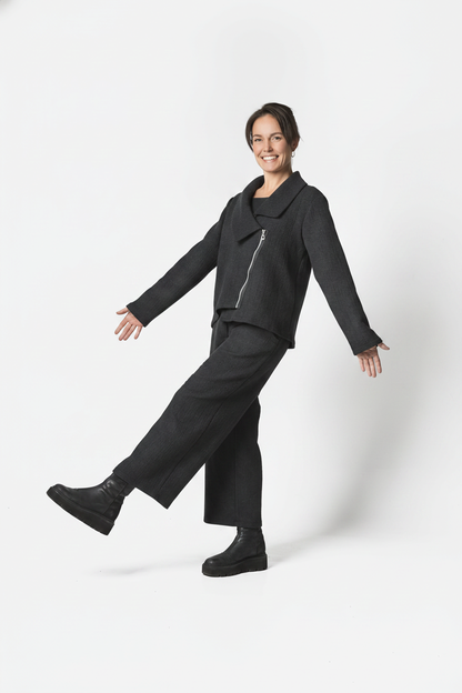 CRINCLE JACKET - Black