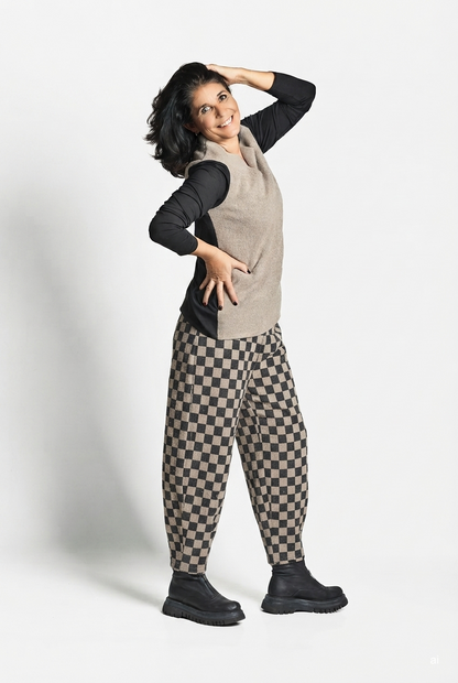 CRINCLE PANTS - Check