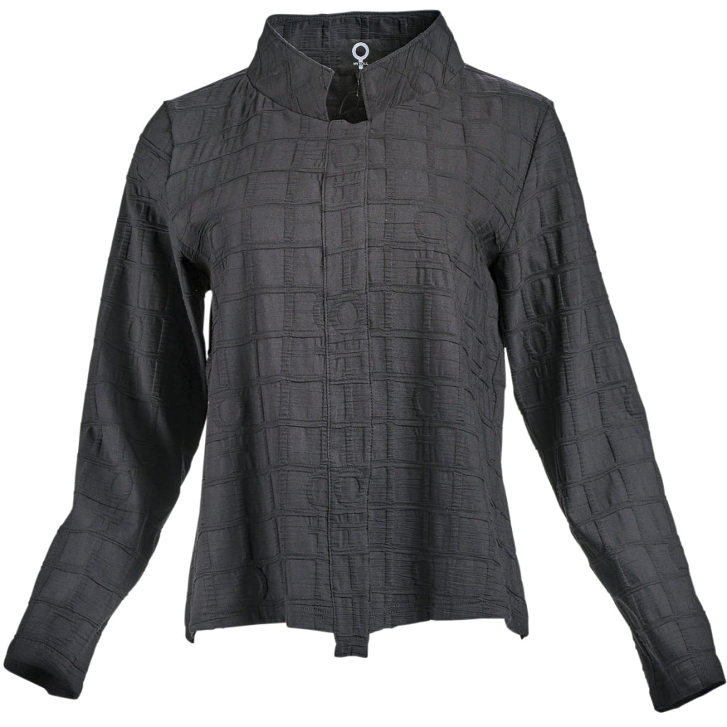 My Soul BUBBLE BLOUSE WITH DETAILS Blouse Black