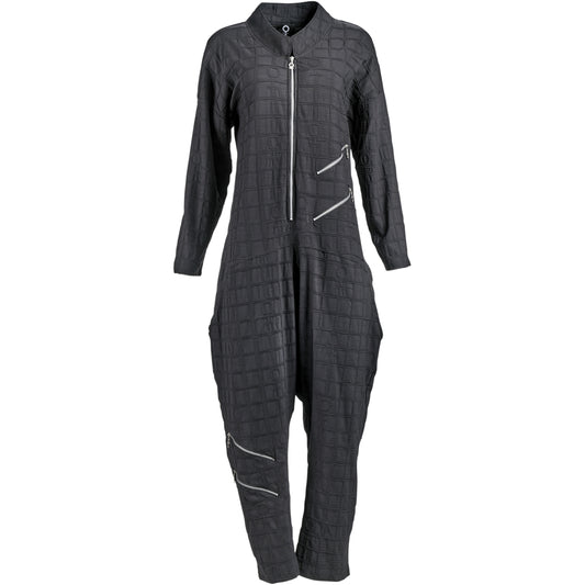 My Soul BUBBLE JUMPSUIT WITH ZIPPER DETAILS Jumpsuit Black
