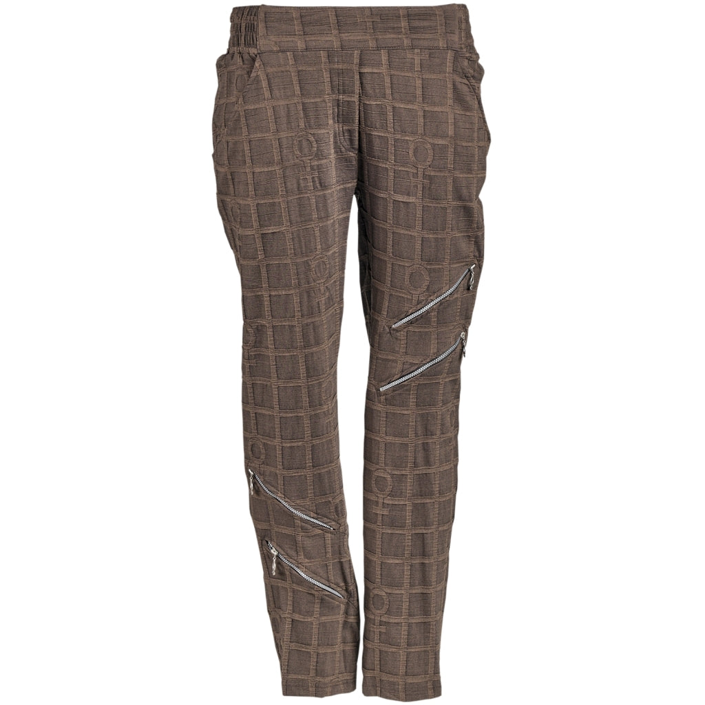 My Soul BUBBLE PANTS WITH ZIPPER DETAILS Pants Brown