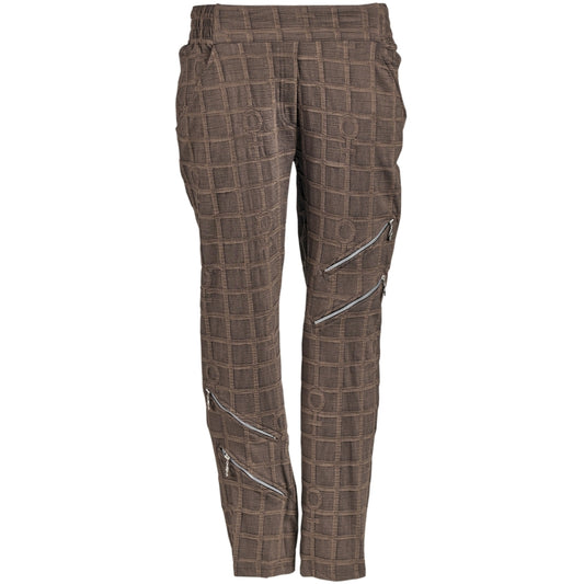 My Soul BUBBLE PANTS WITH ZIPPER DETAILS Pants Brown