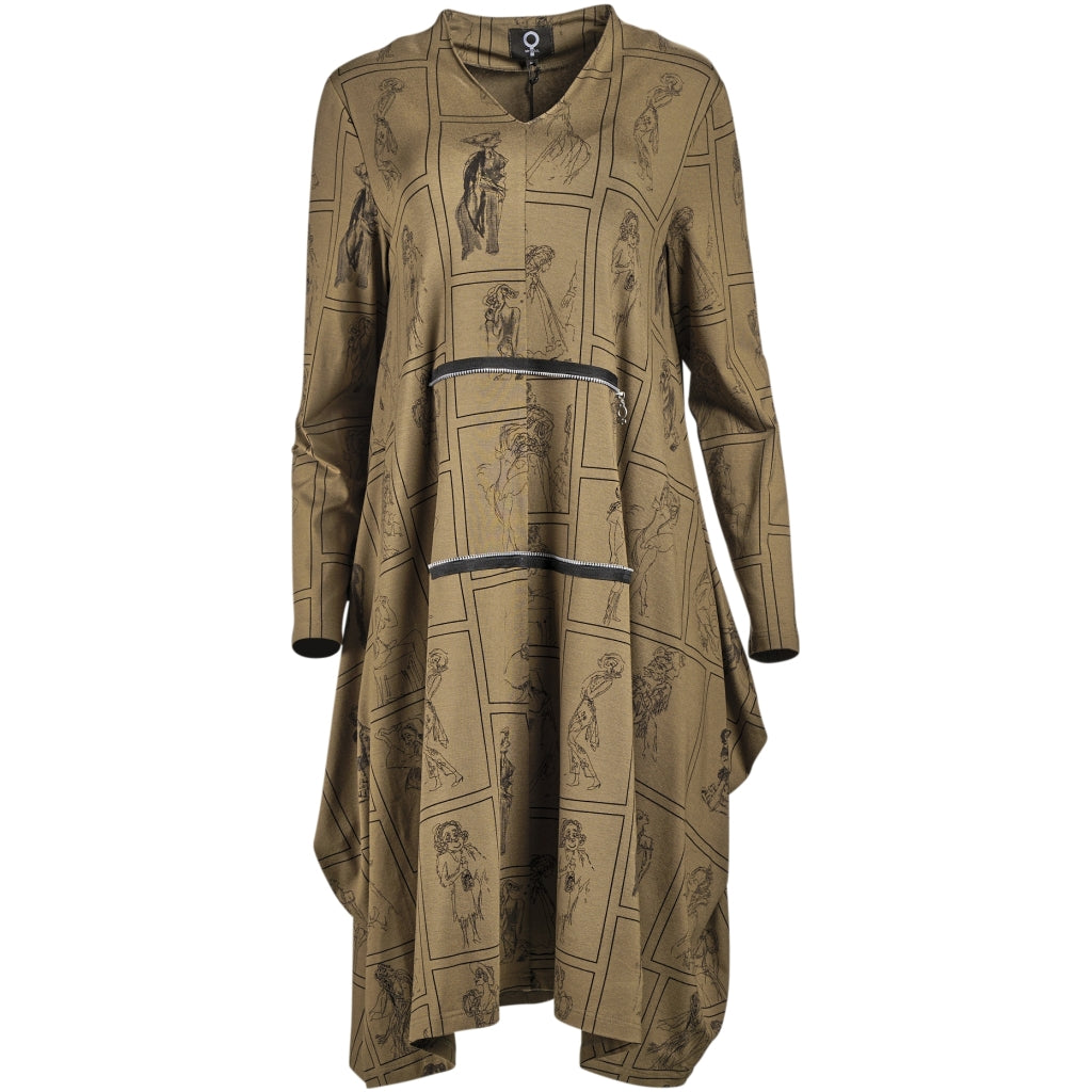 My Soul CARTOON DRESS WITH ZIPPER DETAIL Dress Army