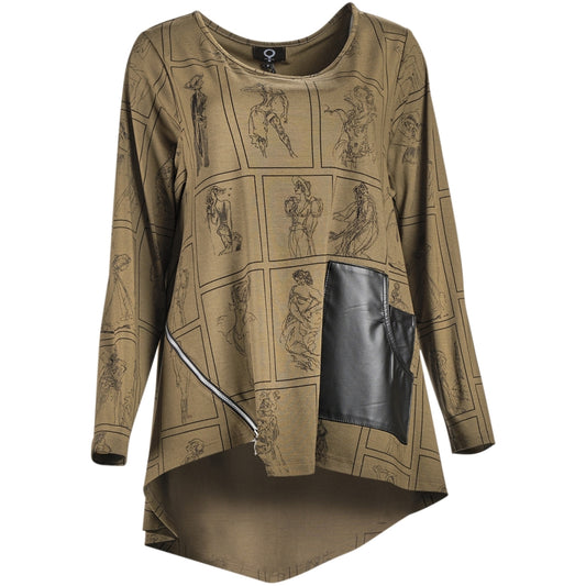 My Soul CARTOON TUNIC WITH DETAILS Tunic Army
