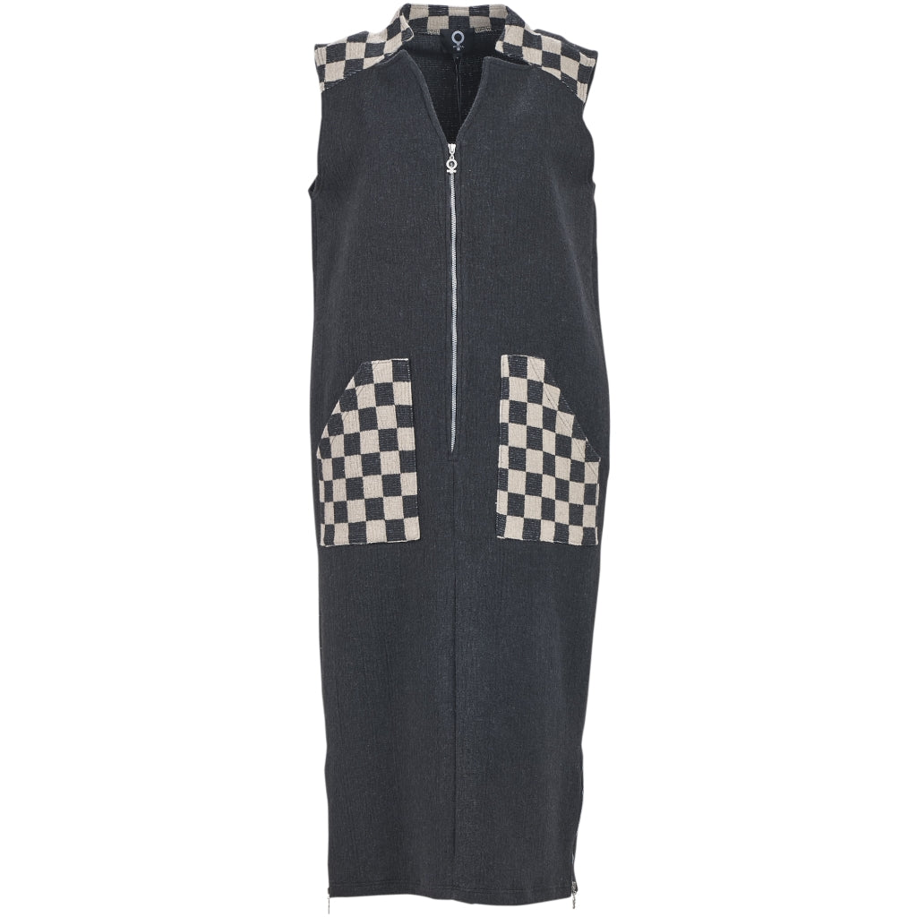 My Soul CRINCLE DRESS Dress Black/Check