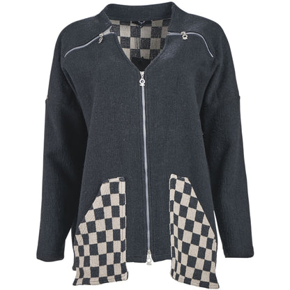My Soul CRINCLE JACKET Jacket Black/Check