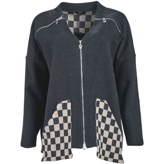 My Soul CRINCLE JACKET Jacket Black/Check