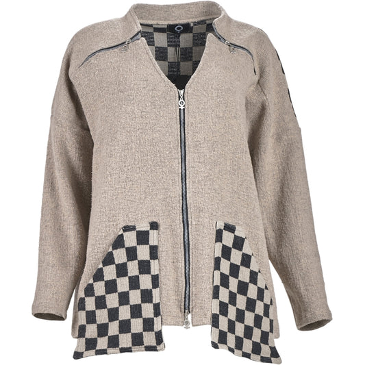 My Soul CRINCLE JACKET Jacket Sand/Check