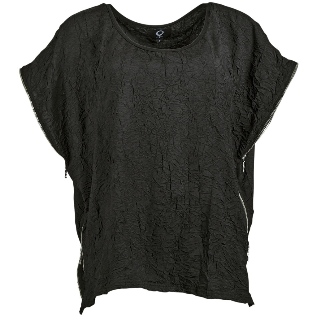 My Soul Cringle top with zipper details Top Black