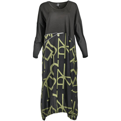My Soul GRAPHIC DRESS WITH ZIPPER DETAIL Dress Black/Army