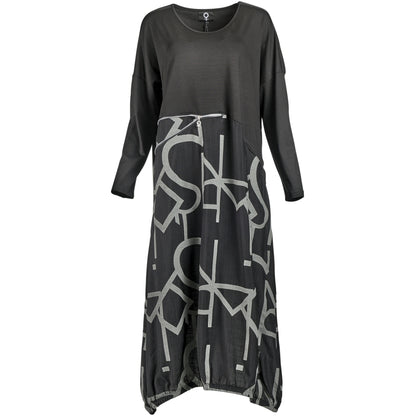 My Soul GRAPHIC DRESS WITH ZIPPER DETAIL Dress Black/Grey