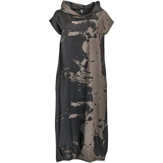 My Soul PRINT DRESS WITH HOODIE Dress Black/Brown