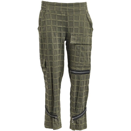 My Soul Pants in "Bubble" fabric with zippers Pants Olive