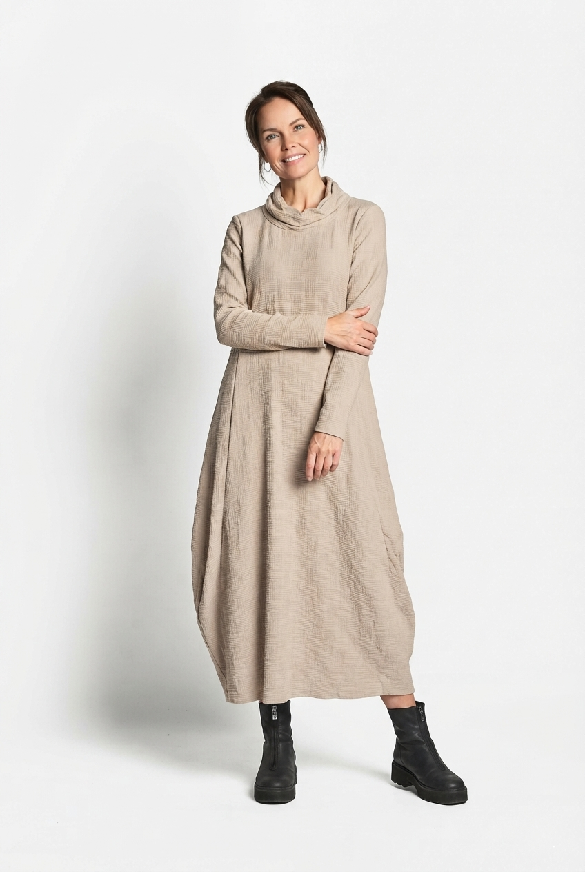 BUBBLE DRESS - Sand