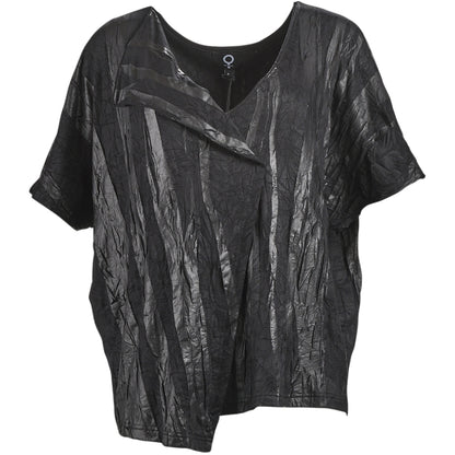 My Soul Top with leather look print Top Black