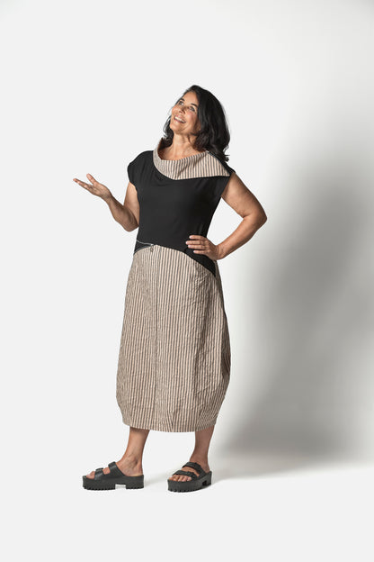 CRINCLE DRESS - Sand