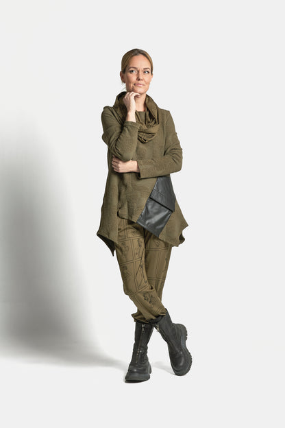 DOUBLE LONGSLEEVE T-SHIRT WITH DETAILS - Army