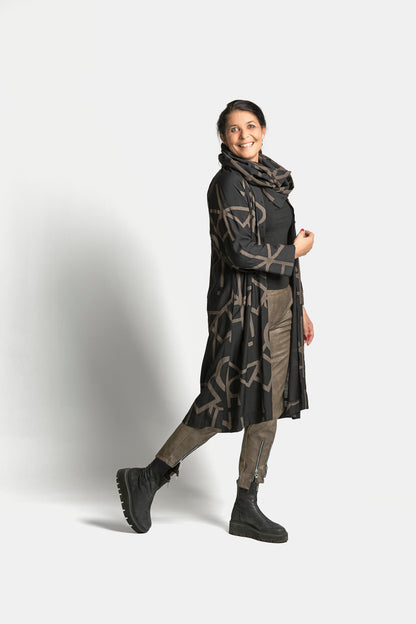 GRAPHIC JACKET - Black/Brown