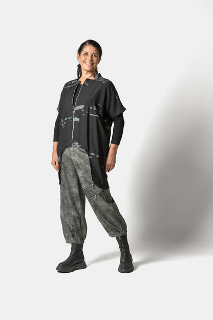 PRINT JACKET - Black/Grey