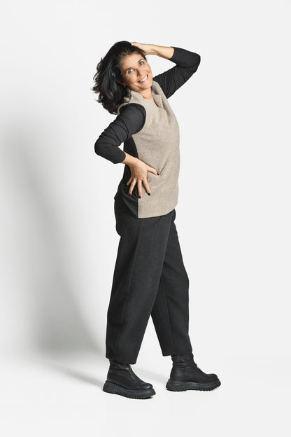 CRINCLE BLOUSE - Sand