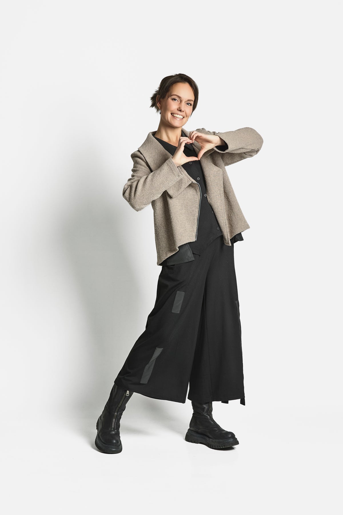 PRINT PANTS - PLAIN BLACK