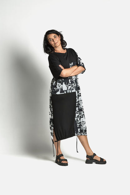 OLDIES DRESS - Black/White